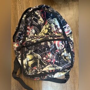 Reversible! Captain America Themed Backpack with Brown Accents
